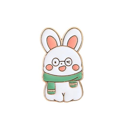 Женская брошь с мультяшным кроликом, декор из нержавеющей стали, изысканная винтажная противоскользящая износостойкая булавка для одежды, ювелирные изделия для одежды