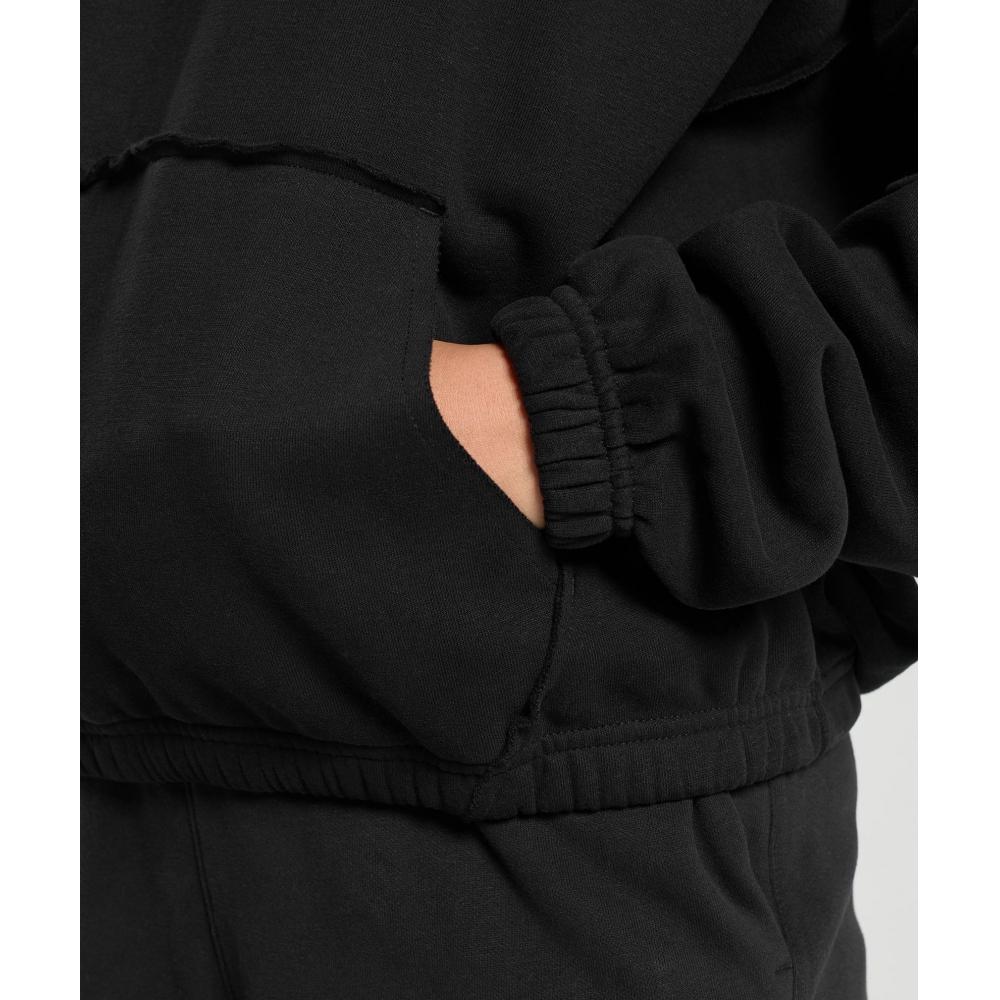 Gymshark Толстовка свободного кроя из флиса черного цвета B8a7h Bb2j
