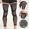 Наколенники с ионами меди для бега, футбола, компрессионные накладки для ног, двойные волнообразные противоскользящие накладки для защиты икр, нейлоновое удлиненное защитное снаряжение