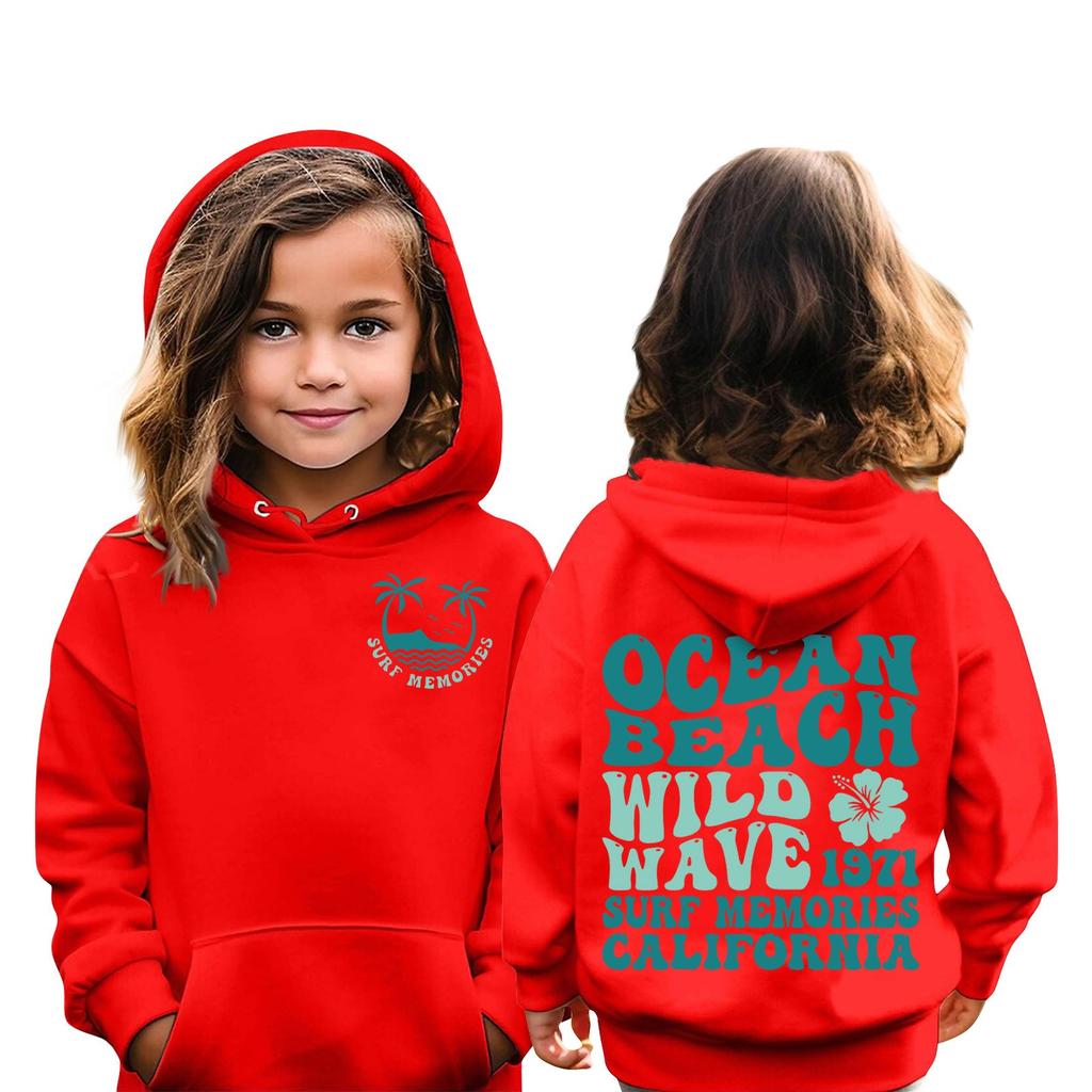 Children's Hoodies Loose Printed Hooded Sports Shirt Fashionable Sports Shirt
