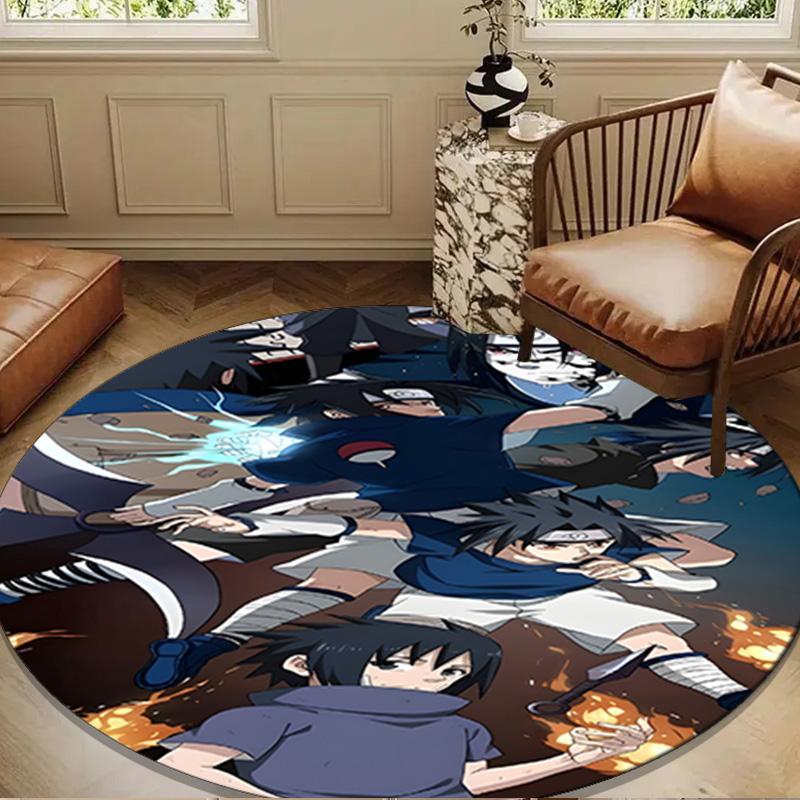 Ninja And Friends Collage Round Rug for Livingroom,Bedroom, Palyroom, Chair Rug, Area rug, Circle Carpet, Large Size Fan Christmas gift