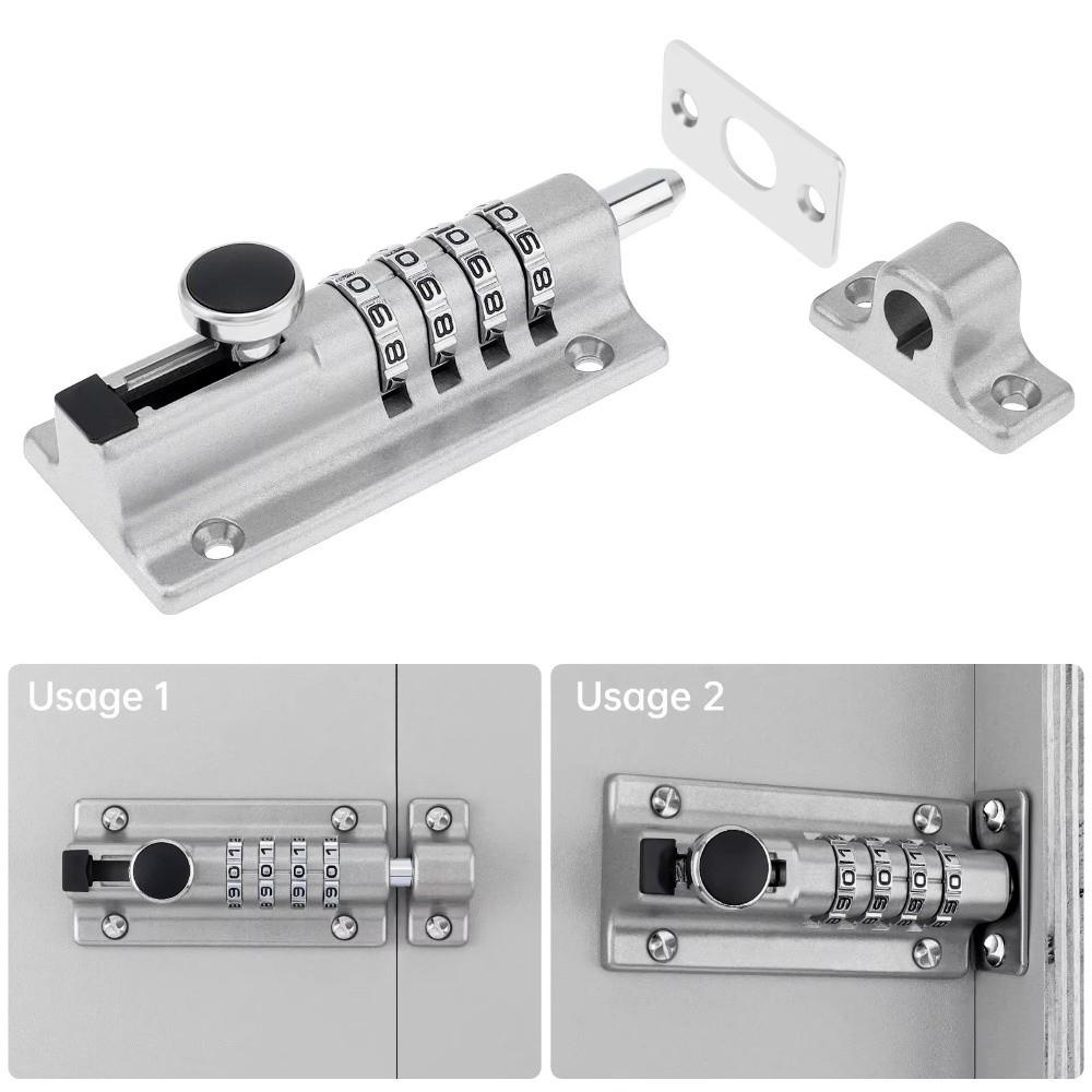 Anti-theft Digital Deadbolt Lock 4 Digit Pin Code Password Padlock Combination Bolt Lock Outdoor