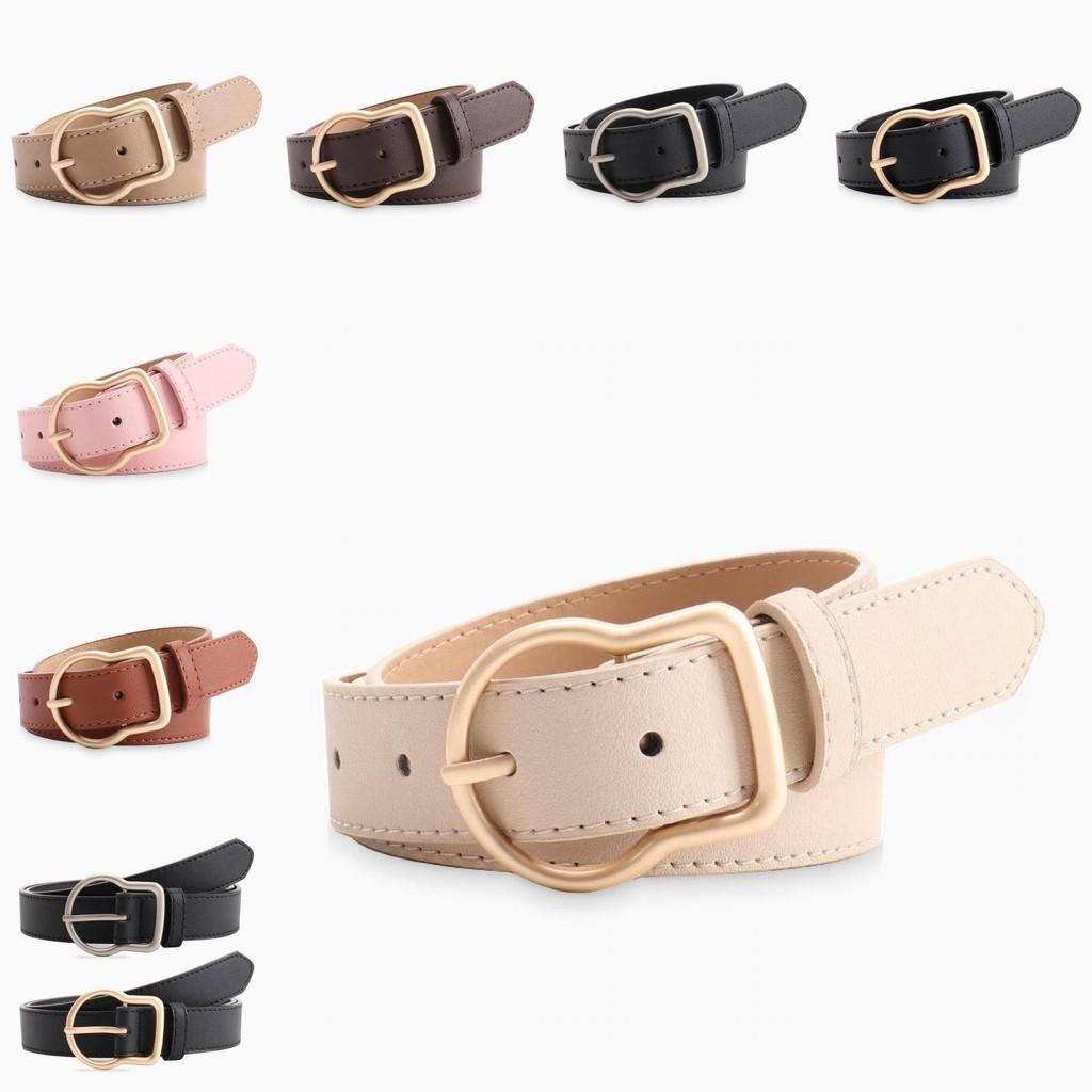 Womens Synthetic Leather Belt With Alloy Buckle And Pin Closure For Versatile Casual And Work Outfits