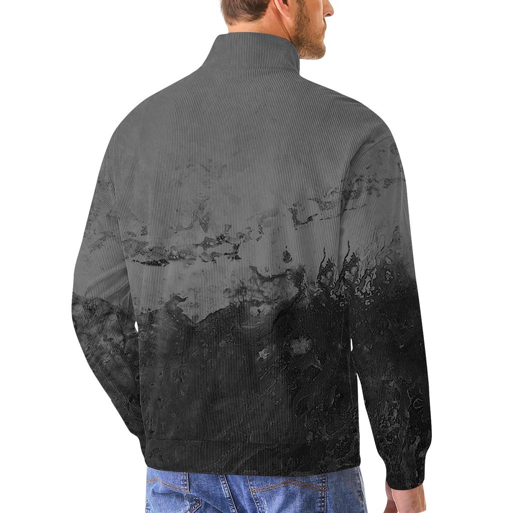 Мужская повседневная толстовка в стиле ретро с градиентным принтом