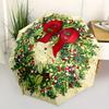 1pc Christmas Wreath Pattern Automatic Open/Close Folding Umbrella with 14 Ribs, Windproof Portable Sunshade, Plastic Handle,