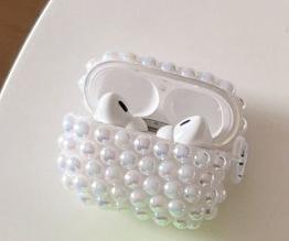 New laser pearl for AirPods 1 protective cover handmade diamond apple earphone case pro1 earphone cover