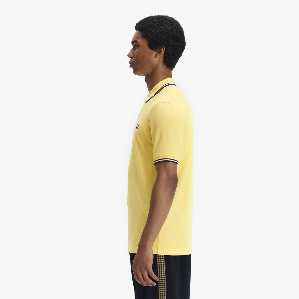 Fred Perry [M3600] Рубашка Fred Perry с двумя воротниками - Лимонный Волей/Теннисный Синий Afpm2613600-06B