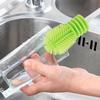 Kitchen Bottle Brush Cup Scrubbing Silicone Cleaner for Washing Cleaning Bottle Brush with Handle