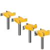 4 Edge T Type Slotting Cutter 6.35mm Shank D 40mm Woodworking Tool Router Bits for Trimming Machine
