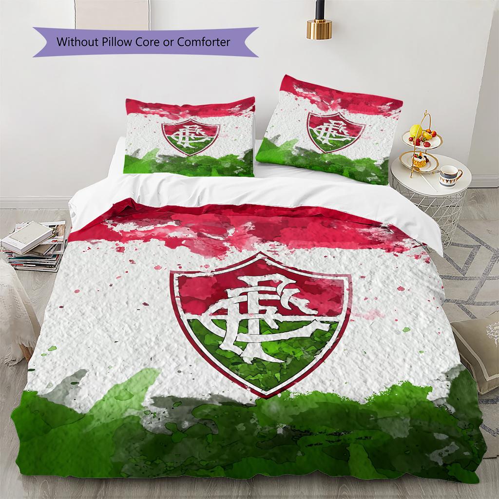 Fluminense FC Pattern Bedding Quilt Set Home Decoration Gift (1 * duvet cover + 2 * pillowcase without core)