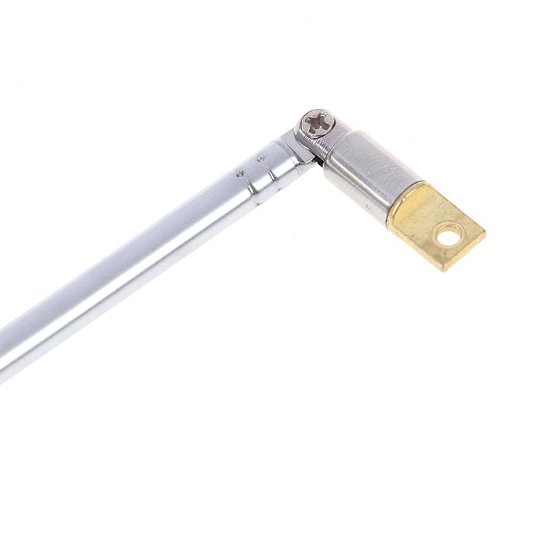 1Pc 37Cm 5 Section Telescopic Stainless Steel Am Fm Radio Universal Antenna