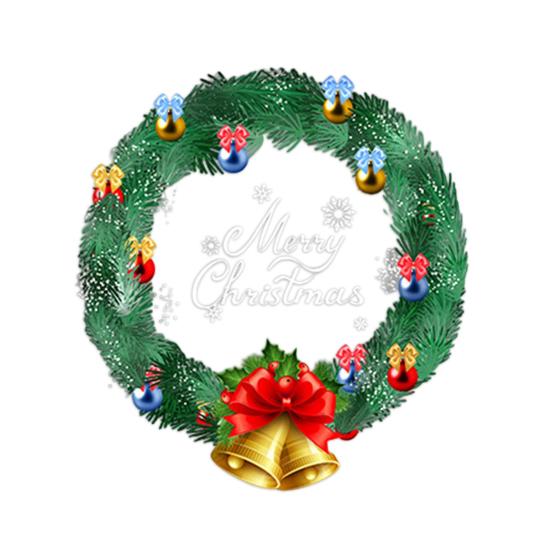 Christmas Window Clings Large Christmas Wreath Decals with Bow Bells Balls