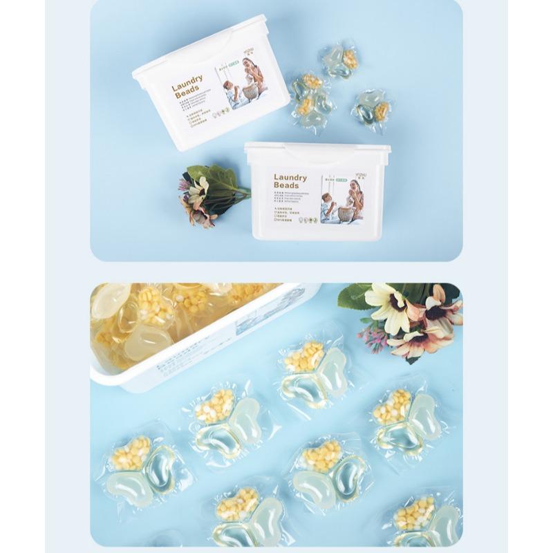 Три в одной коробке с гранулами геля для стирки, стойкие ароматизированные гранулы, мягкое и удаляющее клещей моющее средство для стирки с множественными эффектами