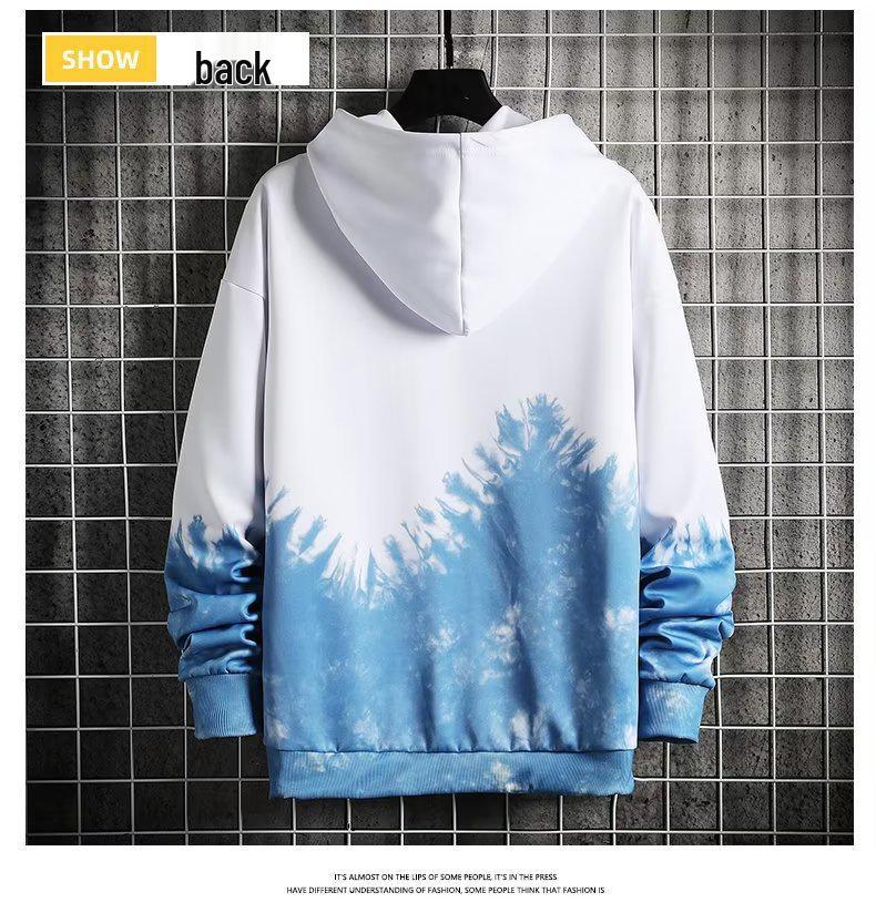 Men's Korean Style Gradient Hoodie & Casual Pants Set