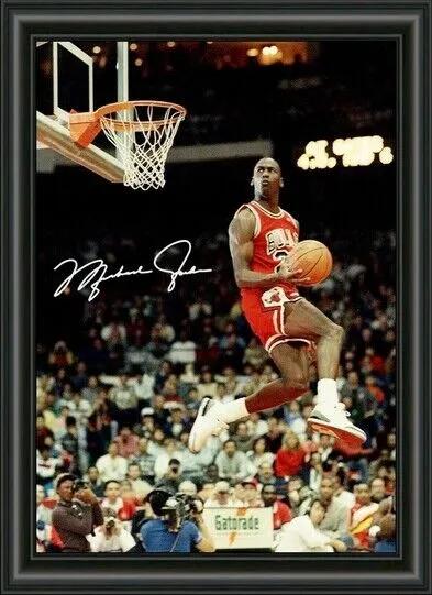 Michael Jordan Signed - Chicago Bulls Basketball Hof 3 - A4 Photo Poster