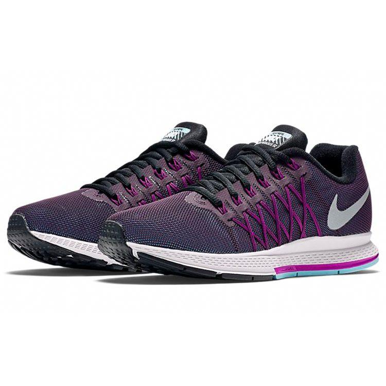 Nike Air Zoom Prestige Тканевая амортизация Нескользящая Низкие Беговые Кроссовки Женские Черно-Фиолетовые 806577-500