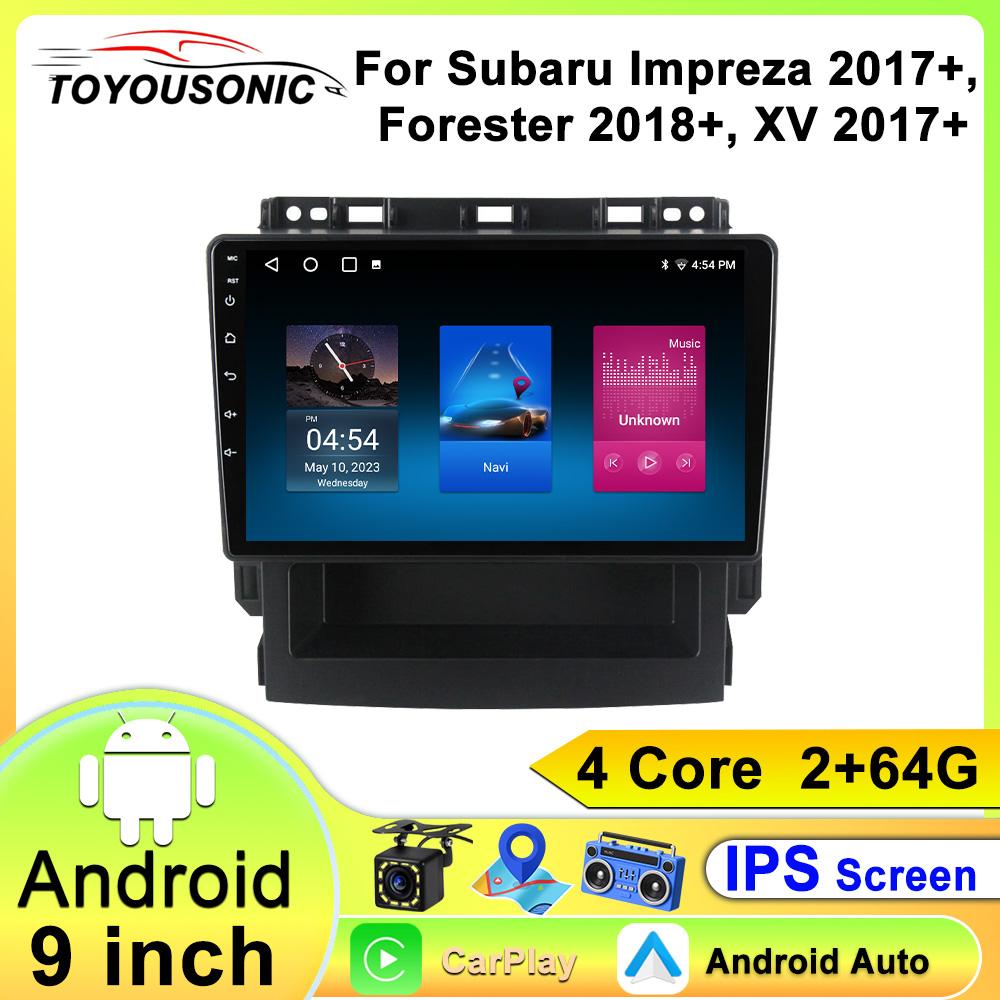Мультимедийный плеер для автомобиля на Android для Subaru Impreza 2017+ Forester 2018+ XV 2017+ Навигация GPS CarPlay 4G Головное устройство Стерео Видеоплеер
