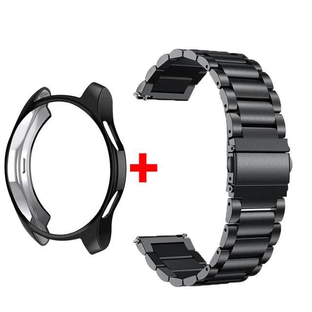 Ремешок+Чехол для Samsung Galaxy Watch 6 5 4 44мм 40мм Classic 46мм 42мм Браслет из нержавеющей стали Ремешок для Galaxy Watch 3 5 Pro 41 45мм