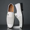 1198 производителей летние мужские кожаные туфли с отверстиями из кожи удобные универсальные дышащие британские деловые повседневные туфли