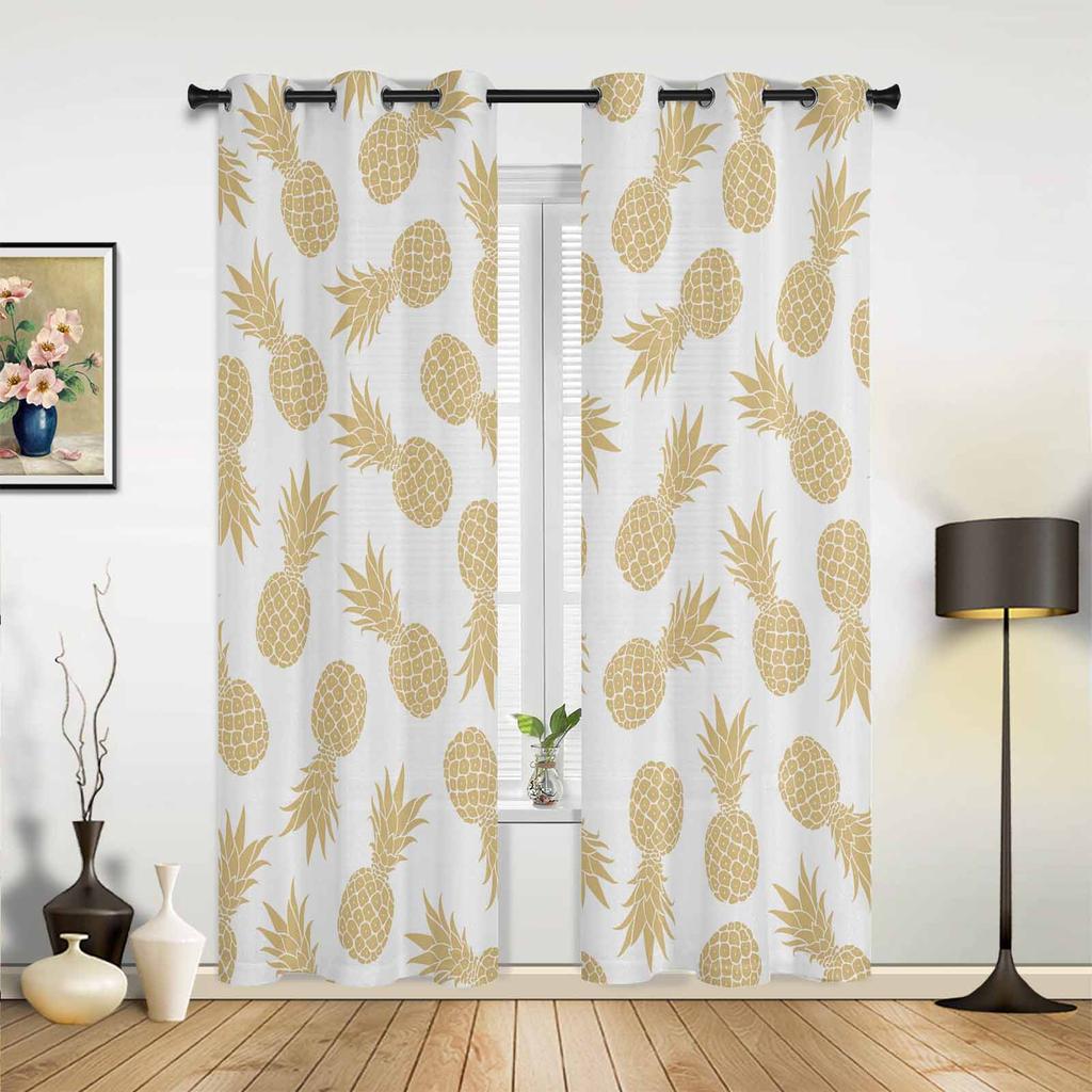 Watercolor Flowers Leaves Vintage Window Curtains for Living Room Luxury Bedroom Curtain Kitchen Blinds Drapes Curtains