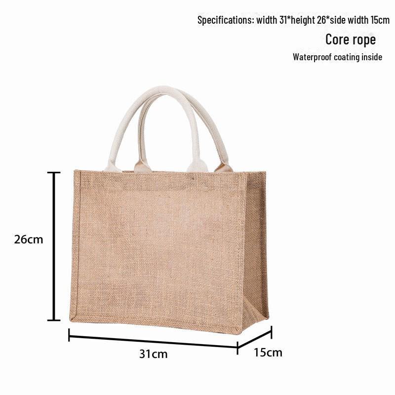 MUJI Burlap Hand-held Gift Bag - Stylish Blank Small Batch Shopping Bag