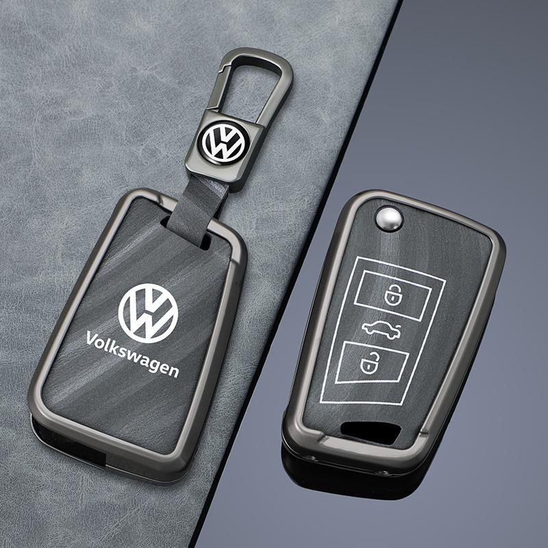 For VOLKSWAGEN VW Zinc Alloy Car Smart Remote Gray Key Case Cover Shell Holder For VW Volkswagen Golf 7 MK7 Tiguan MK2 T-roc T-c
