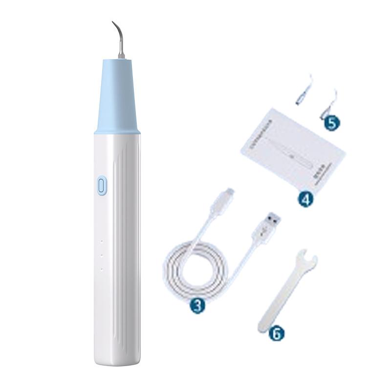 Ultrasonic Dental Calculus Scaler Cleaner Tooth Cleaning Tools Set With Auxiliary Light IPX5 Waterproof 3PCS Replacement Cleaner