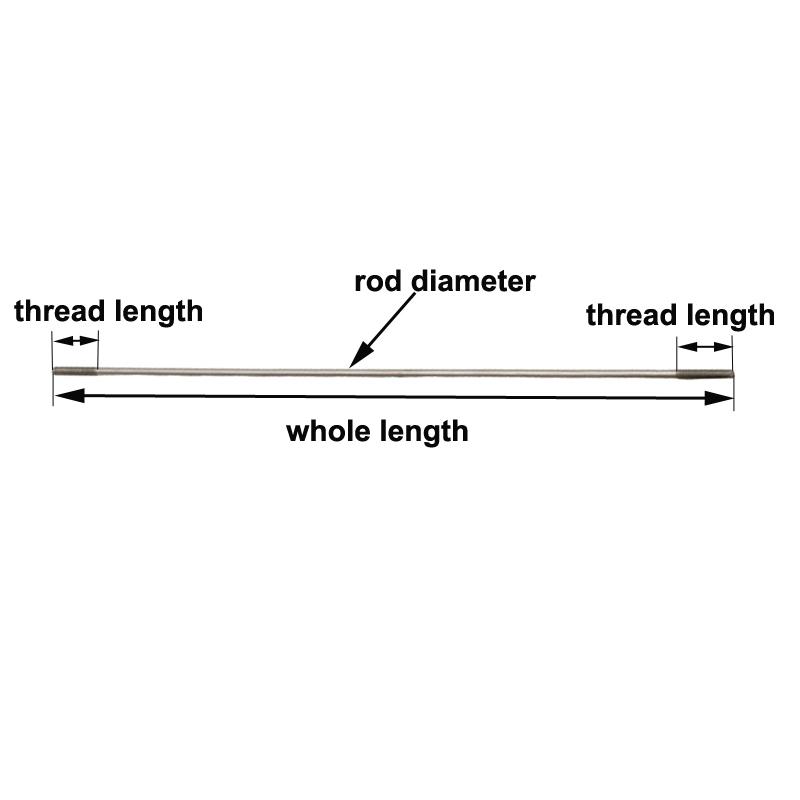 10PCS M2/M3 Threaded Push Rods Stainless Steel Servo Connecting Stick L150/200/250/300mm Pull Pole for RC Boat/Aircraft Model