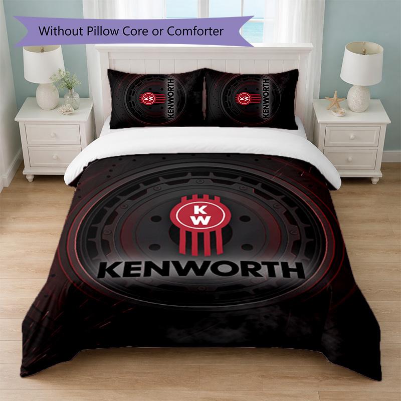 Kenworth Print 3Pcs Bedding Set Duvet Cover With Two Pillowcases Soft Bed Linen For Household Bedroom