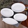 Pure White Oval Ceramic Fish Plate