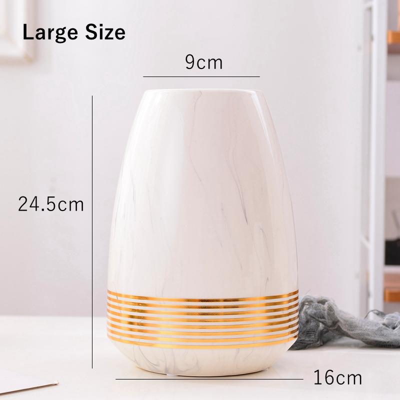 Мраморный дизайн Керамическая ваза Золотая круглая ваза для цветов Водный контейнер для посадки растений Центральная часть Украшение для дома Свадебный подарок