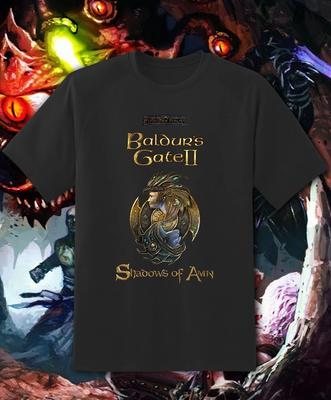 Baldur's Gate 2 II Ретро Видеоигра 100% Хлопок Футболка Мужские Футболки Топ Молодежный M - Взрослый 6XL Быстрая Доставка!