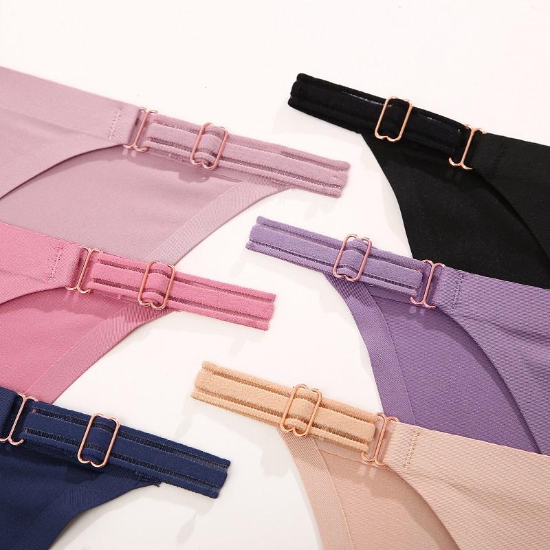 Женское нижнее белье FINETOO из ледяного шелка, сексуальные очаровательные гладкие треугольные брюки без следов с низкой талией