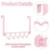 Iron Over The Door Hooks Pink Wall Mount Hook Rack  for Entryway Bathroom Bedroom
