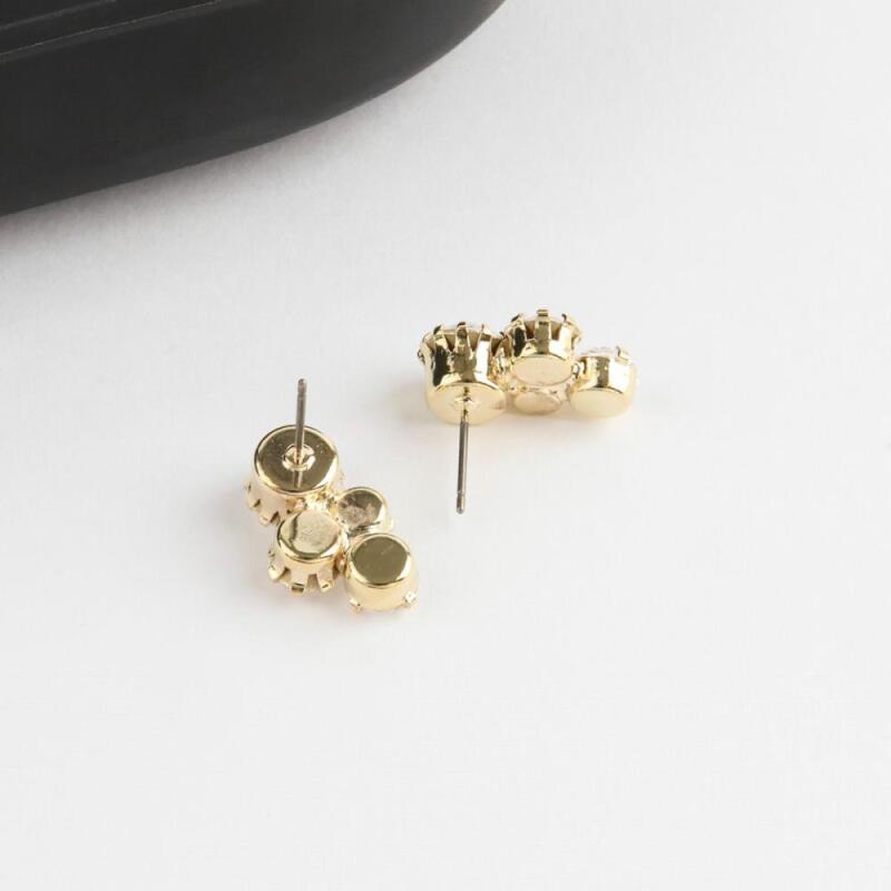 Cubic Zirconia Earrings Bling Daily Gold Silver Ball Earrings