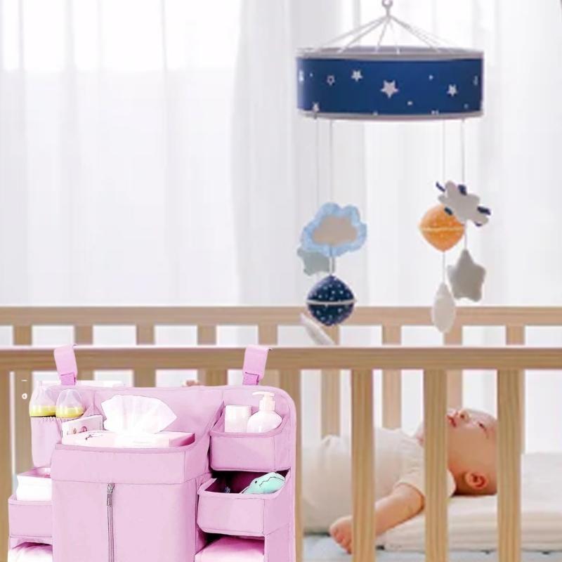 Компактные детские прикроватные органайзеры Прочное тканевое решение для хранения принадлежностей для новорожденных