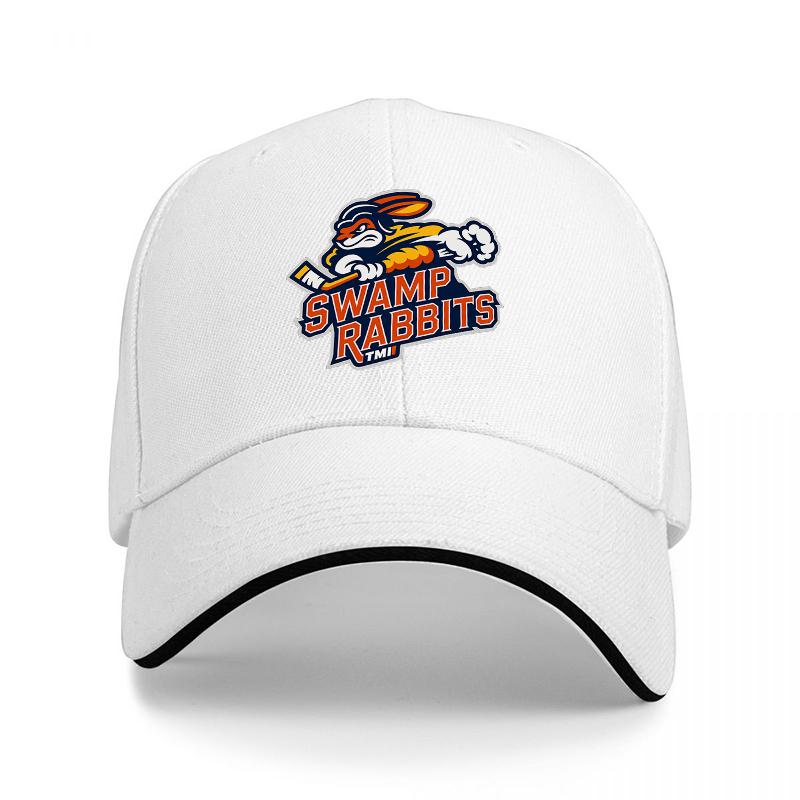 SWAMP RABBITS BASEBALL CAP BLACK ADJUSTABLE FIT TEAM LOGO EMBROIDERED HAT FOR Unisex AND Women SPORTS FAN ACCESSORY