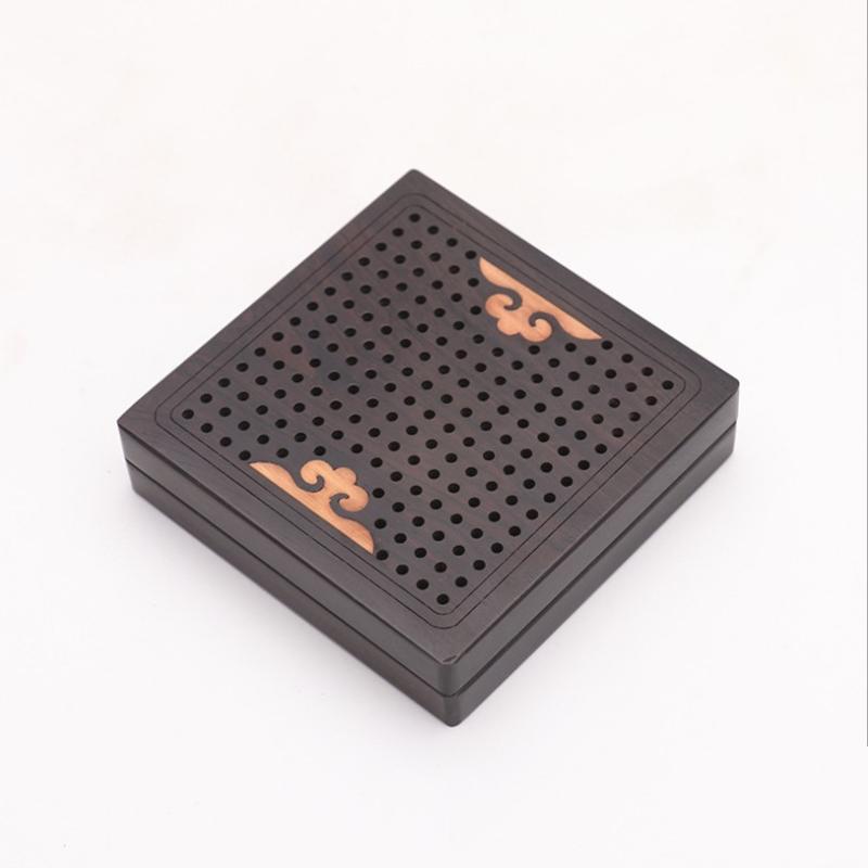 Buddhist Wood Coil Incense Burner Hollow Carved Incense Plate Box Aromatherapy Censer Home Decor