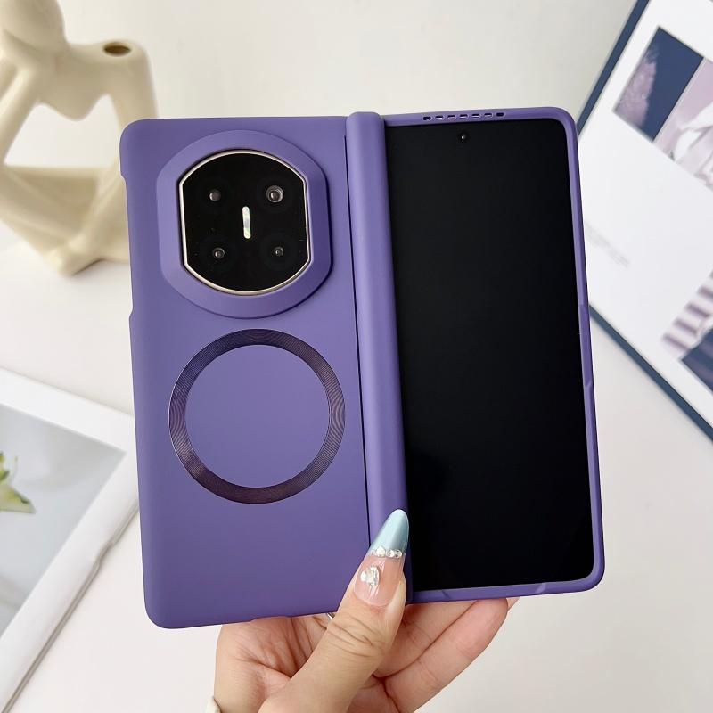 Чехол для Huawei Mate X7 Защита шарнира Масляное покрытие Мягкое прикосновение Однотонный Магнитная защитная рамка экрана
