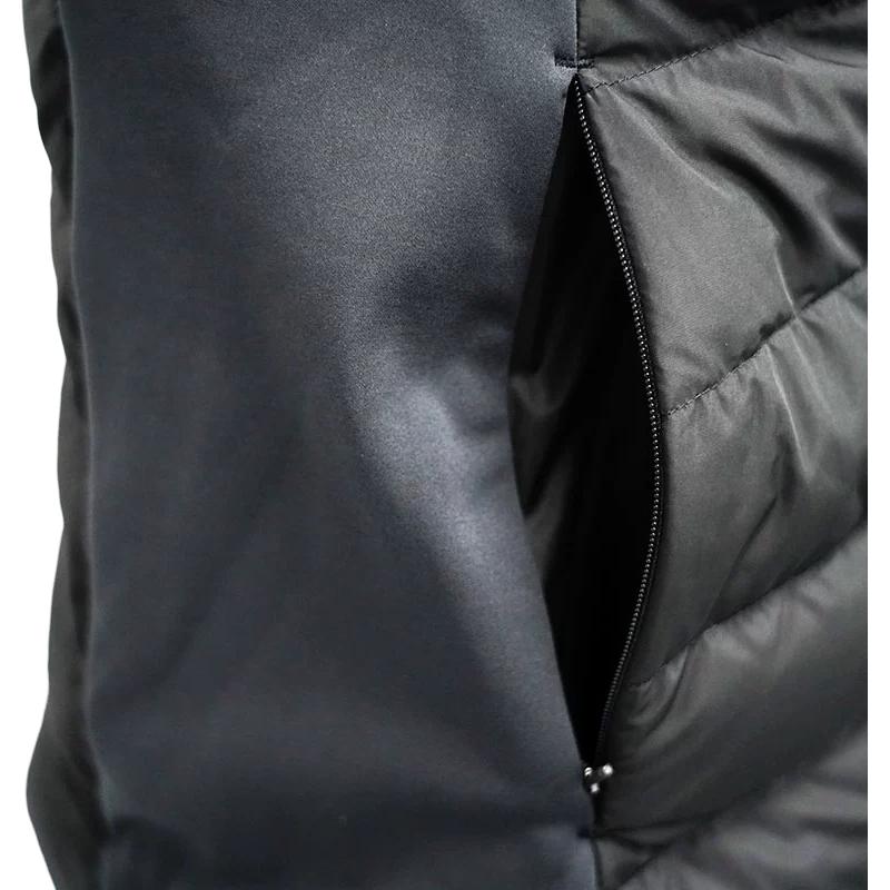 Anta Теплая мужская куртка-пуховик с логотипом и воротником-стойкой, прямого покроя, черная 462340108-1