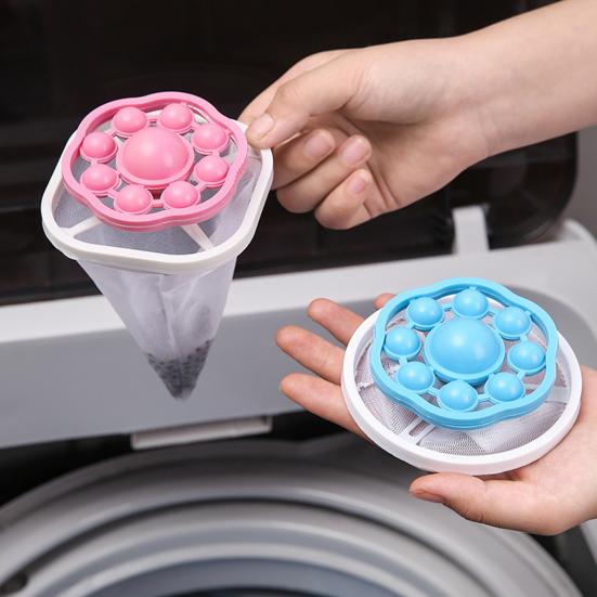 6шт. Плавающий фильтр для волос, стиральная машина, многоразовая ловушка для ворса, улавливатель волос