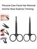 Ножницы для стрижки волос в носу для личной гигиены, удаления волос на лице и стрижки ушей, носа, бровей, из нержавеющей стали, тонкие