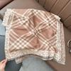 Осень новый универсальный клетчатый жаккардовый шарф Майяр женский модный теплый и холодный шарф с декоративной шалью