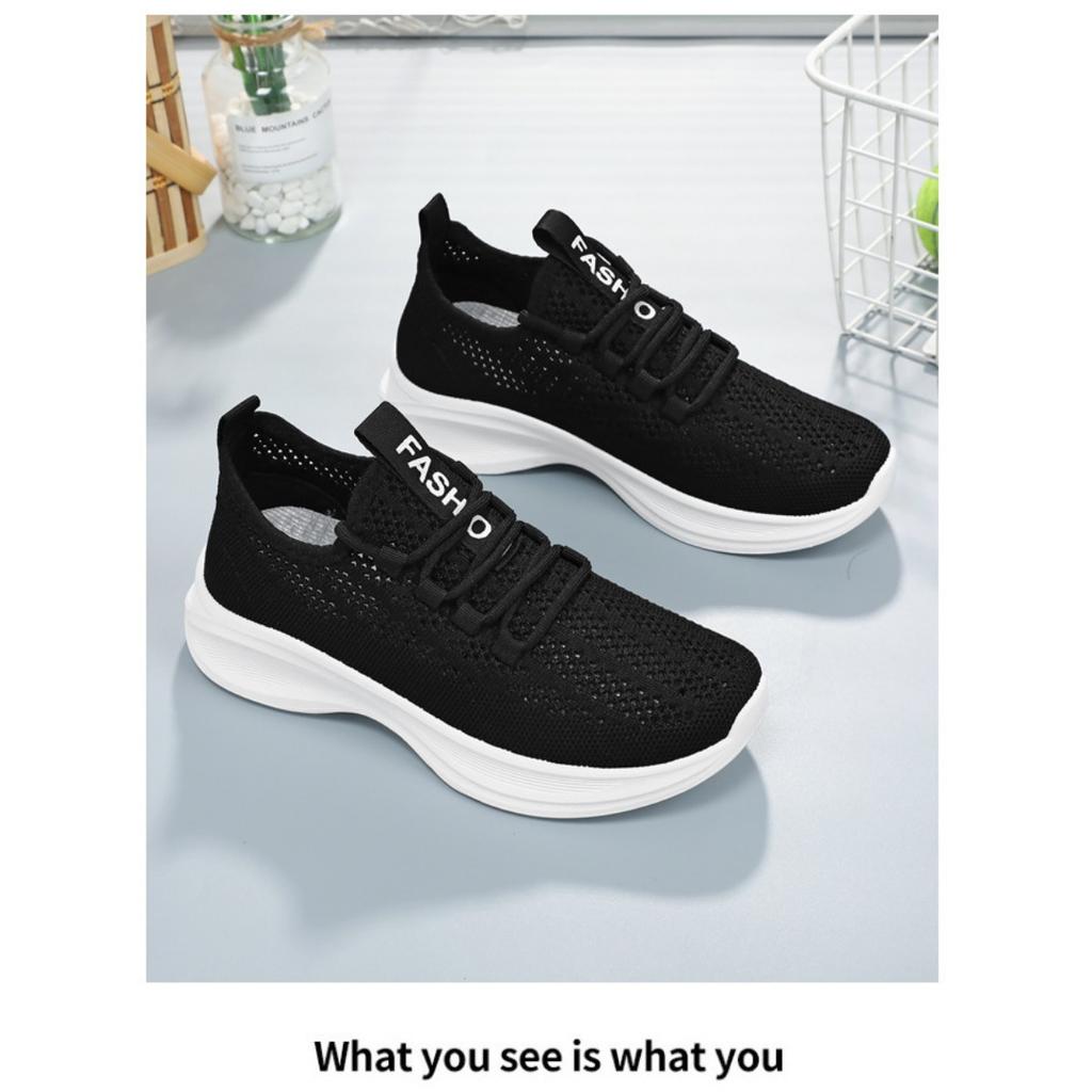 Shoes for Women's Summer Fashion Single Shoes, Fly Woven Mesh Shoes, Breathable Soft Soled Running Shoes, Casual Shoes, Sports Shoes