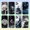 Ударопрочный Игровой Чехол Для Телефона N-NieR Automata 2B Для iPhone 17, 16,15,14,13,12,11, Других Мягкий Силиконовый Черный Чехол