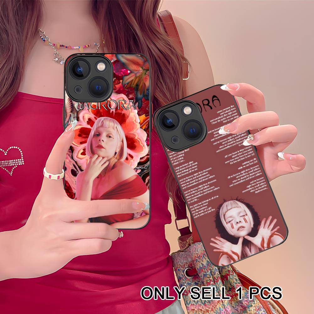 Aurora Aksnes Silicone Mobile Phone Case for iPhone 17 16 15 14 13 12 11 X XR XS Air Pro Max Plus Mini Colorful Cover