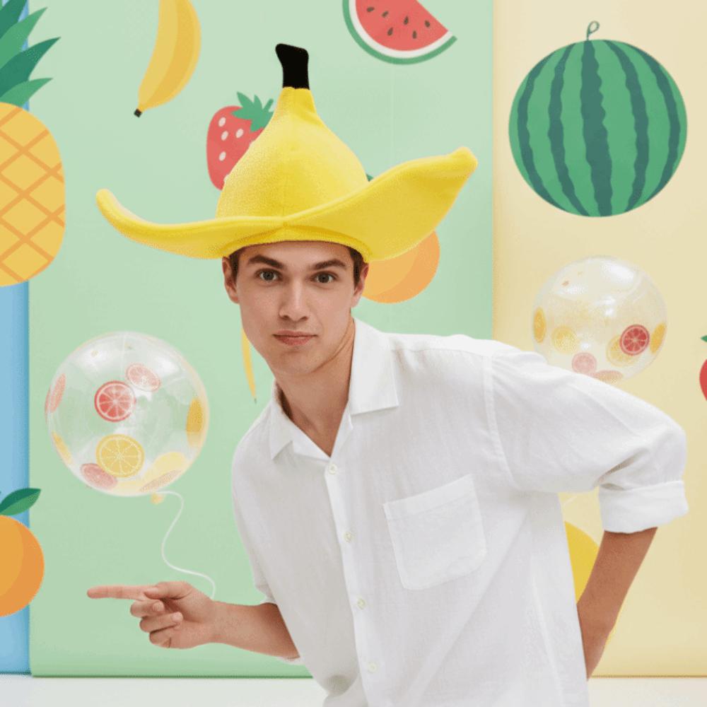 Soft Fabric Funny Fruit Headgear Quirky Cosplay Cap Halloween Carnival Celebration