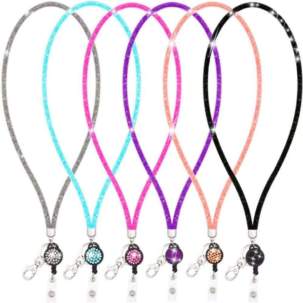 3 in 1 Portable Women Multi Color For Keys Id Card Retractable Lanyard Lanyard Keyring Phone Strap Key Strap Badge Holder