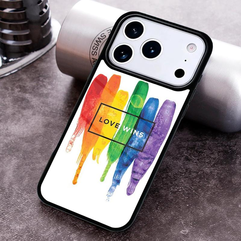Gay Pride Flag LGBT Phone Case for iPhone 17 16 15 Pro Max Air 14 13 12 11 Plus Shockproof Cover