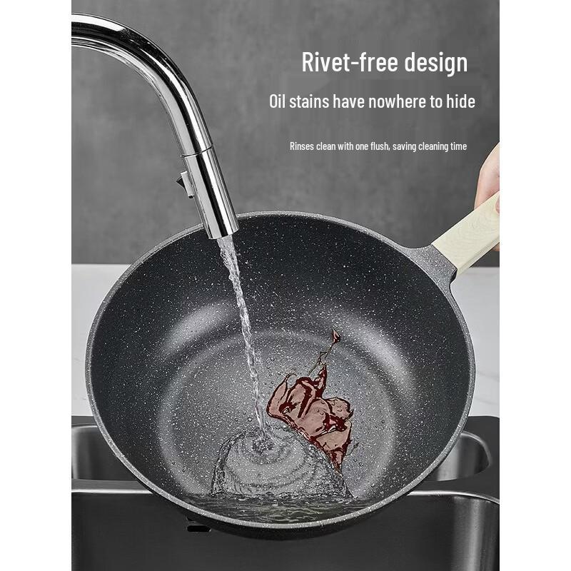 COOKER KING 32cm Maifan Stone Non-Stick Wok